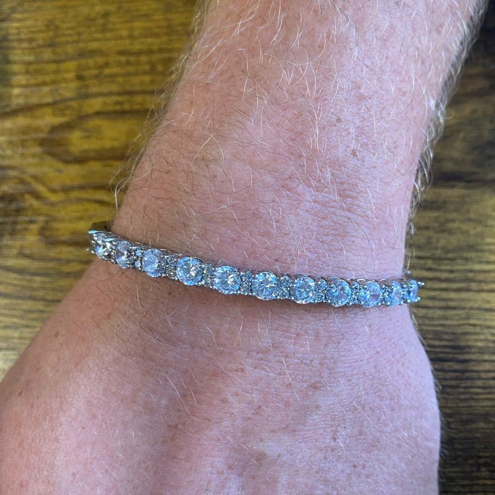 Silver rhinestone bracelet